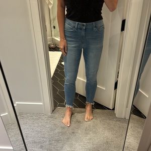 Distressed light denim Paige jeans